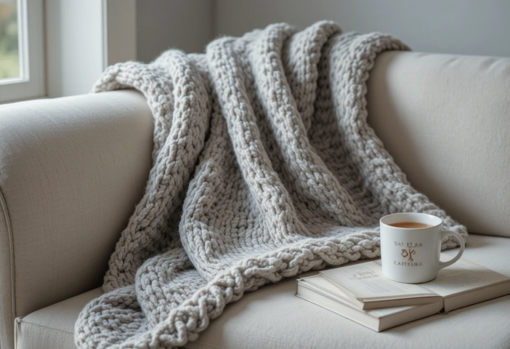 Affordable Chunky Knit Blanket