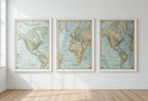 Vintage Globes and Maps Decor