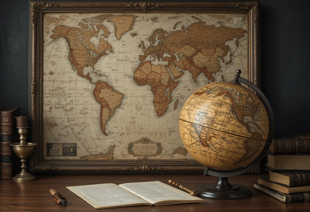 Vintage Globes and Maps Decor